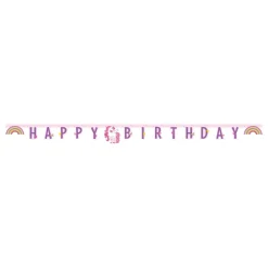 Globos Europe B.V. Guirlande Happy Birthday Unicorn - Oppyntning