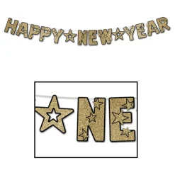 Hot Three Sixty Degrees Ltd Guirlande Happy New Year Guld/Glitter
