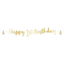 Hot Reithmüller Europe GmbH Guirlande Happy 1st Birthday Blå/Guld