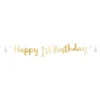 Reithmüller Europe GmbH Guirlande Happy 1st Birthday Lyserød/Guld - Oppyntning