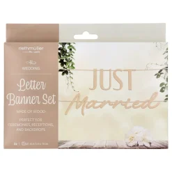 Folat B.V. Guirlande Just Married i Træ - Oppyntning