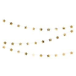 Online PartyDeco sp. z o.o. Guirlande Stjerner Guld Metallic