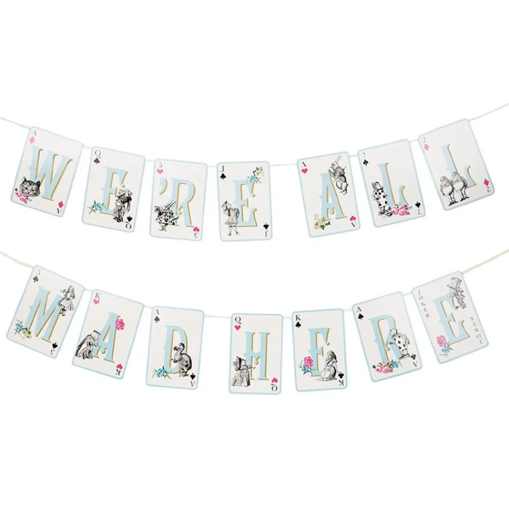 Talking Tables Ltd Guirlande We're All Mad Here Alice Wonderland - Oppyntning