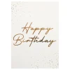 Hisab/Joker Company AB Guld Gratulationskort Happy Birthday med Kuvert - Hilsningskort