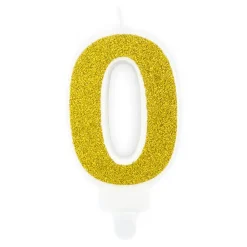PartyDeco sp. z o.o. Guld Kagelys Tal Glitter - Oppyntning|Bagning