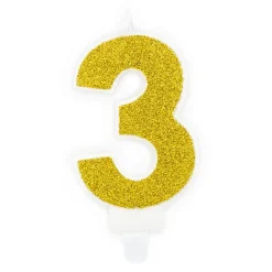 PartyDeco sp. z o.o. Guld Kagelys Tal Glitter - Oppyntning|Bagning