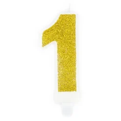 PartyDeco sp. z o.o. Guld Kagelys Tal Glitter - Oppyntning|Bagning