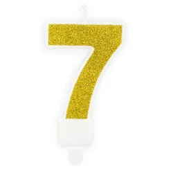 PartyDeco sp. z o.o. Guld Kagelys Tal Glitter - Oppyntning|Bagning