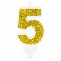 PartyDeco sp. z o.o. Guld Kagelys Tal Glitter - Oppyntning|Bagning