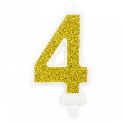 PartyDeco sp. z o.o. Guld Kagelys Tal Glitter - Oppyntning|Bagning