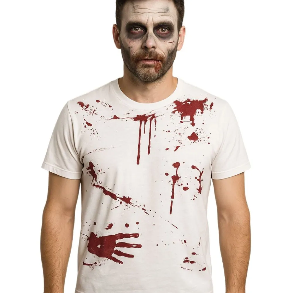 Netshirt Group AB Halloween T-shirt Bloody Zombie - Tøj|Udklædningskostumer