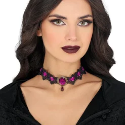 Fiestas Guirca, S.L Halskæde Choker Blonde Lilla/Sort