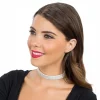 CHAKS Halskæde Choker med Strass Sølv - Tilbehør|Accessories