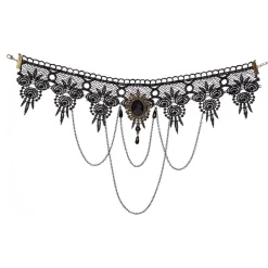 Discount Wilbers Karnaval B.V. Halskæde Choker Sort med Kæder