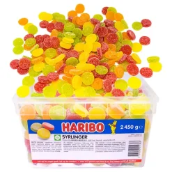 ERT Godis AB Haribo Syrlinger Løsvægt i Plastbøtte - Slik