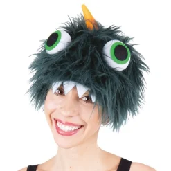 Ptit Clown Hat Plysset Monster Mørkegrøn