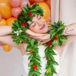 Clearance PartyDeco sp. z o.o. Hawaiikrans Sæt Grøn