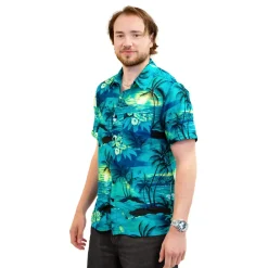 Best Netshirt Group AB Hawaiiskjorte Herre Turkis