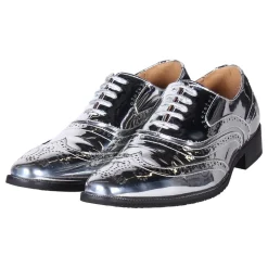 Thetru B.V. Herresko Oxford Sølv Metallic - Tøj|Maskeradskor