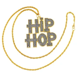 Widmann S.r.l. Hip Hop Halskæde Guld - Tilbehør|Kostumetema