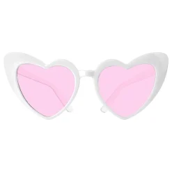 Folat B.V. Hjertebriller Retro Hvid/Rosa - Tilbehør|Accessories
