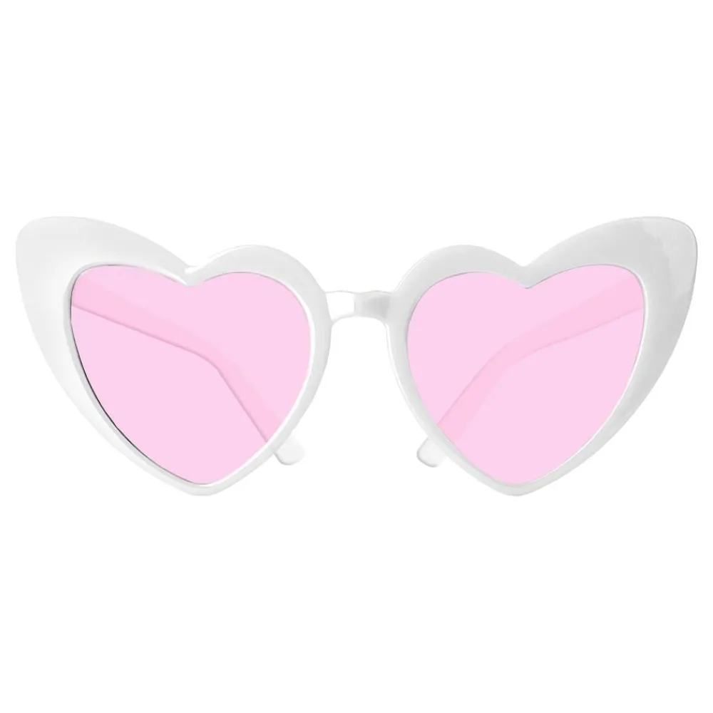 Folat B.V. Hjertebriller Retro Hvid/Rosa - Tilbehør|Accessories