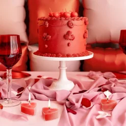 PartyDeco sp. z o.o. Hjerteformede Fyrfadslys Rød - Oppyntning