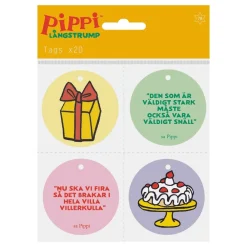 AB Alrik Hedlund Hængeetiketter Pippi Langstrømpe