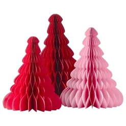 CG Global Products Ltd Honeycomb Grantræer Rød/Lyserød - Oppyntning|Borddækning