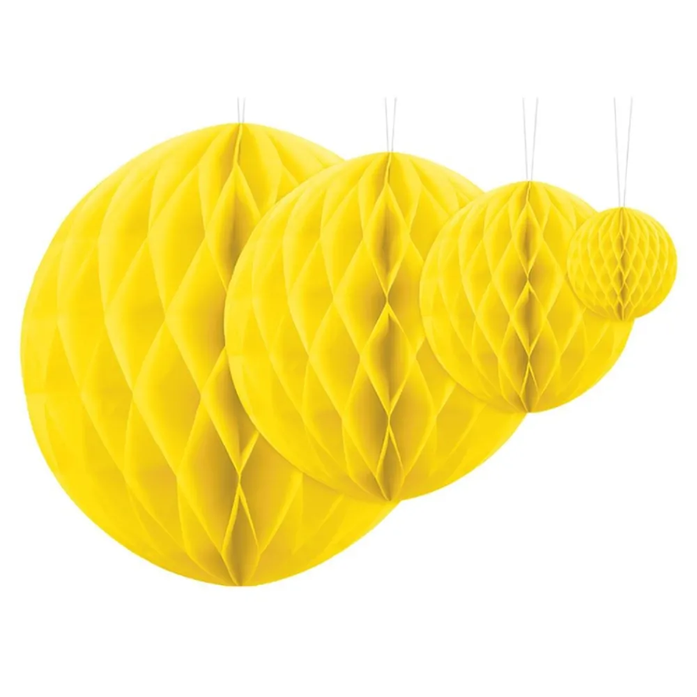 PartyDeco sp. z o.o. Honeycombs Gul Hængende Dekoration
