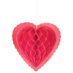 Online PartyDeco sp. z o.o. Honeycombs Hjerter Hængende Dekoration