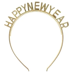 Clearance Three Sixty Degrees Ltd Hårbøjle Happy New Year Guld