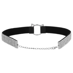 Boland Party Partners B.V. Hårbøjle Katteører & Choker Strass - Tøj|Tilbehør