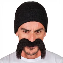 Widmann S.r.l. Hue & Moustache Sort Udklædningsfestkit - Tøj|Tilbehør