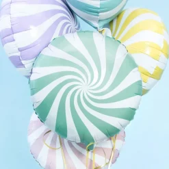 PartyDeco sp. z o.o. Hvid/Mint Folieballon Candy - Balloner
