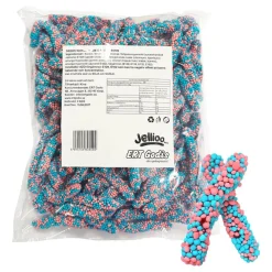 ERT Godis AB Jellioo Geeks Worms Blue & Pink Økonomipakke - Slik