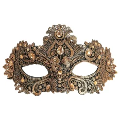 Widmann S.r.l. Øjenmaske med strass bronze - Kostumetema|Masker