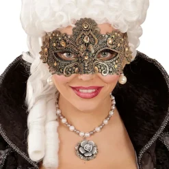 Widmann S.r.l. Øjenmaske med strass bronze - Kostumetema|Masker