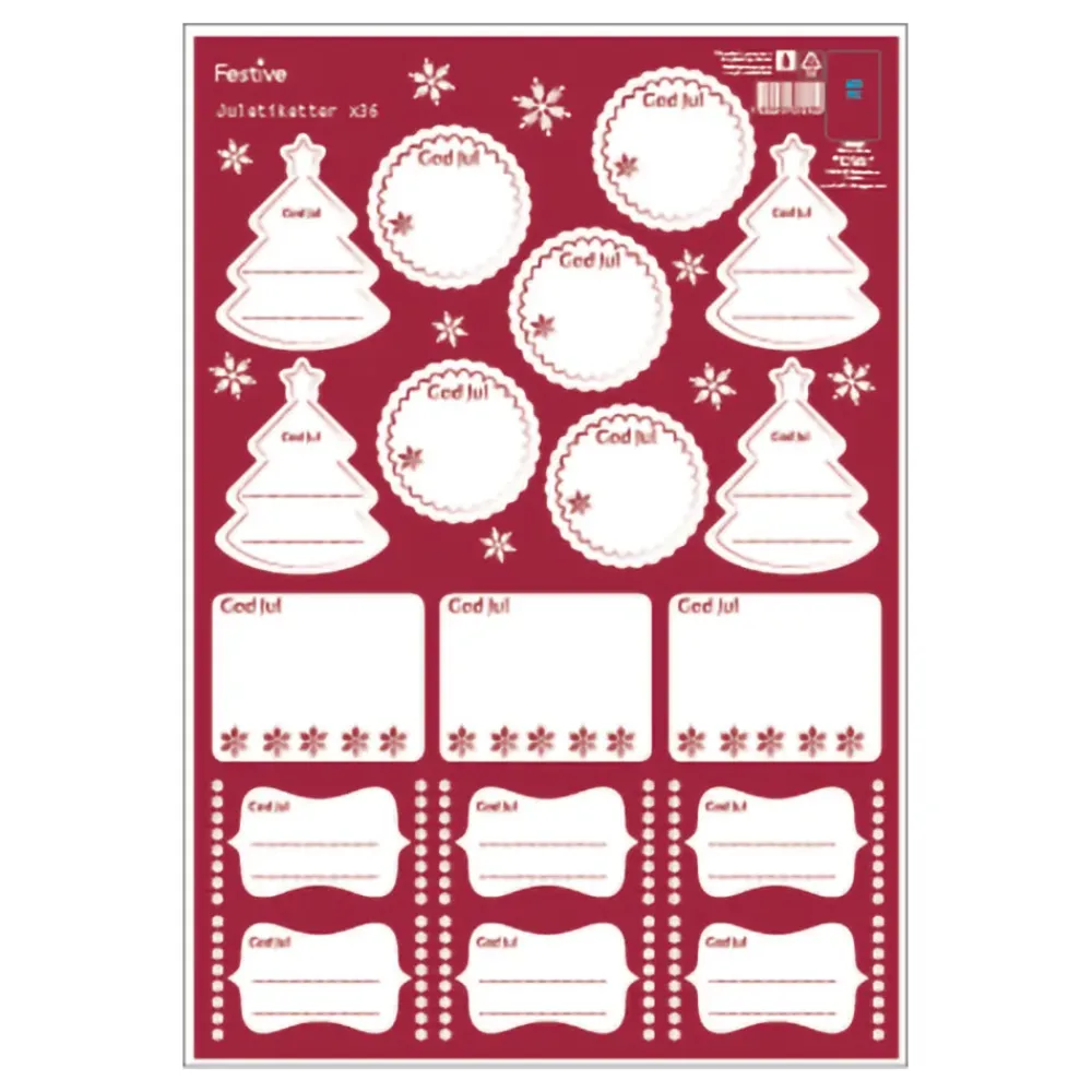 AB Alrik Hedlund Juletiketter Glædelig Jul - Oppyntning