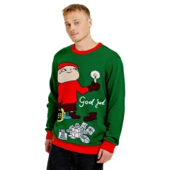 New Svensk Husman Socks AB Juletrøje Alfons Glædelig Jul