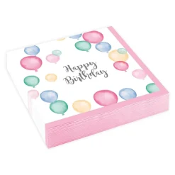 Reithmüller Europe GmbH Kaffeservietter Balloner Happy Birthday Pastel - Borddækning