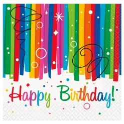 Unique UK Inc t/as Unique Party Kaffeservietter Happy Birthday Regnbue - Borddækning