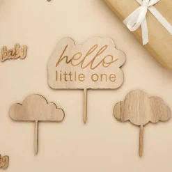 CG Global Products Ltd Kagedekorationer Hello Little One i træ - Oppyntning|Bagning
