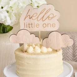 CG Global Products Ltd Kagedekorationer Hello Little One i træ - Oppyntning|Bagning