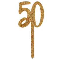 CG Global Products Ltd Kagedekoration 50 Guld i Akryl - Bagning