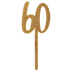 CG Global Products Ltd Kagedekoration 60 Guld i Akryl - Oppyntning|Bagning