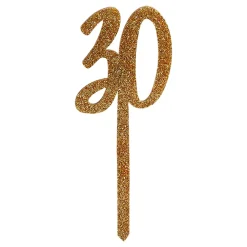 CG Global Products Ltd Kagedekoration 30 Guld i Akryl - Oppyntning|Bagning
