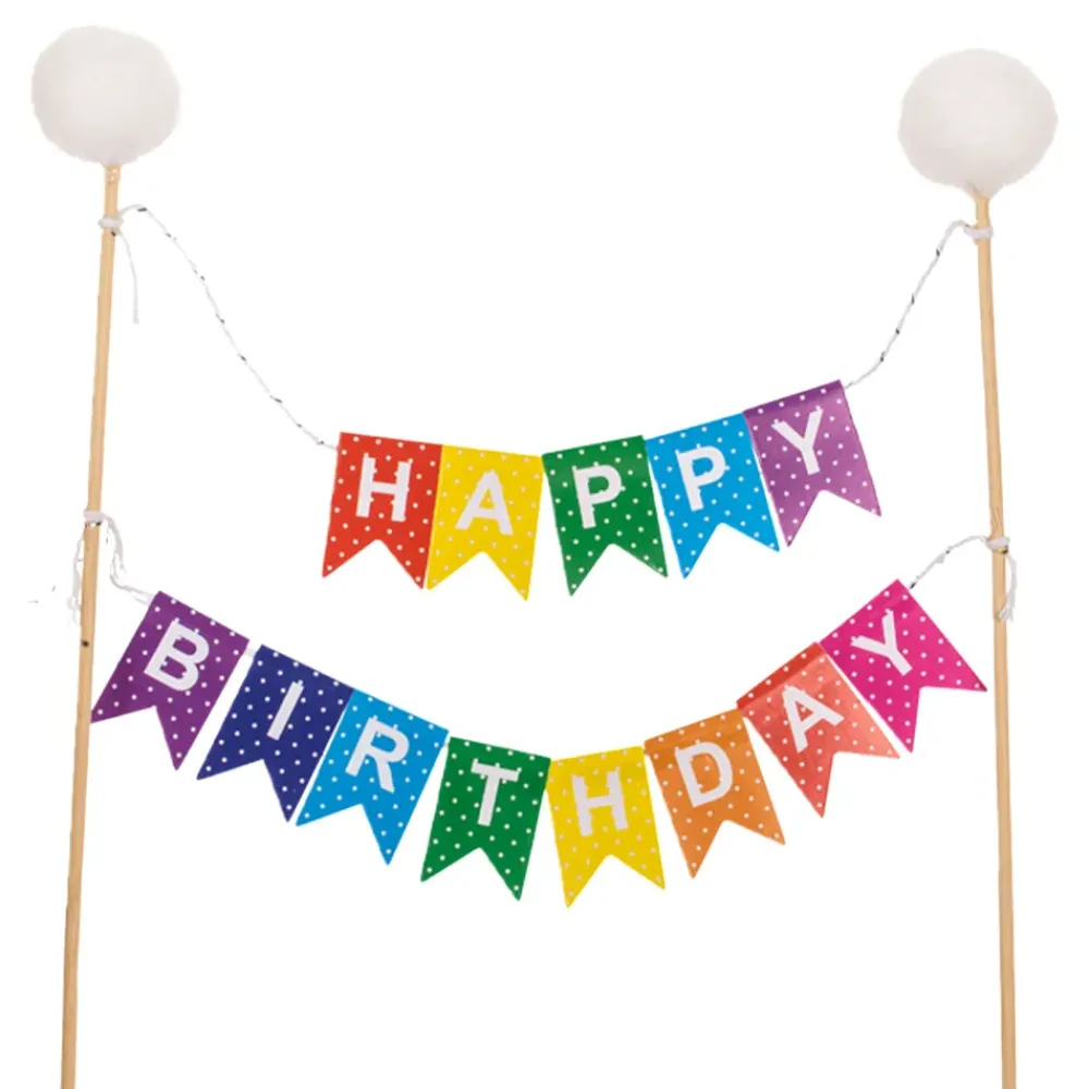 Out of the blue KG Kagedekoration Happy Birthday Vimpel - Oppyntning|Bagning