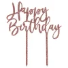 Clearance CG Global Products Ltd Kagedekoration Happy Birthday Rosaguld i Akryl