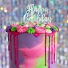 Outlet Boland Party Partners B.V. Kagedekoration Happy Birthday Sølv